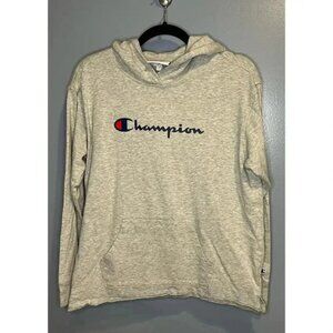 Champion Long Sleeve Hooded Shirt in Gray - Women’s - Size Medium